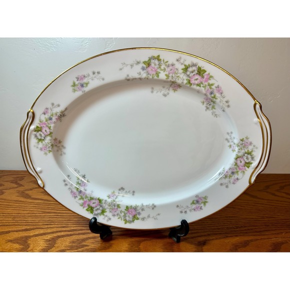 The Unbranded Brand Other - Vintage Noritake Toraine Pattern 3025, 14 Inch Serving Platter, Made in Japan